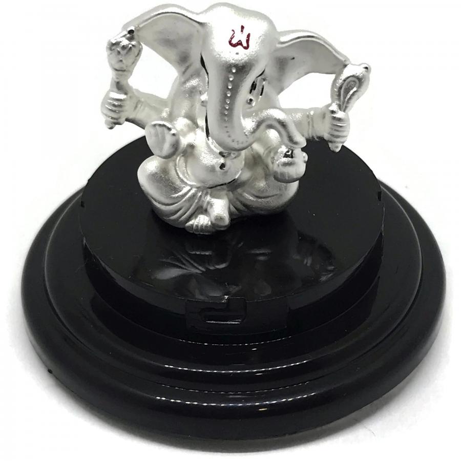 Ganesh/Ganpati 999 Pure Silver Statue / Murti for Car Dashboard (20